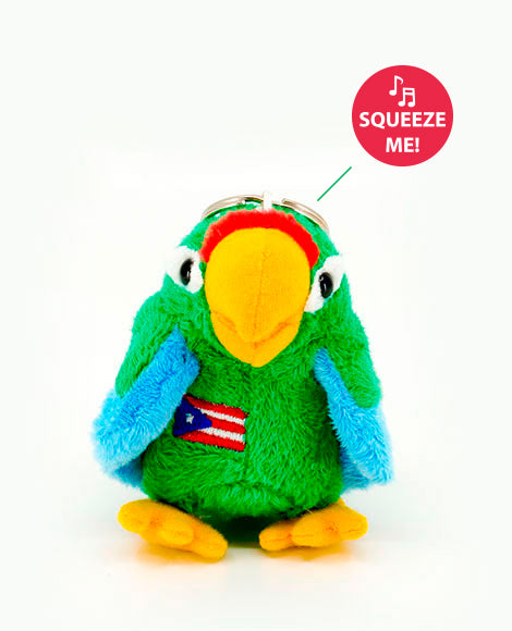 Puerto Rican Parrot Keychain (Musical)  | Llavero de Cotorra Puertorriqueña (Musical)