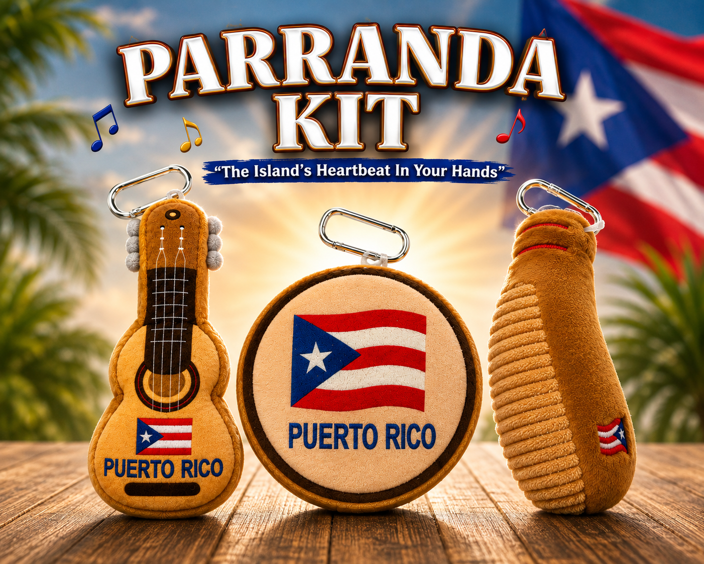 PARRANDA KIT / Cuatro, Guiro & Pandero